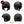 Charger l&#39;image dans la galerie, B-KROSS ROUNDED noir - kit sticker de 4 autocollants retro réfléchissants casque moto 3M homologués (vue jour B)
