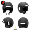 Charger l'image dans la galerie, G-biker2small blanc - kit sticker de 4 autocollants retro réfléchissants biker harley davidson casque moto 3M homologués (vue jour B)