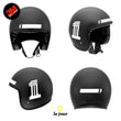Charger l'image dans la galerie, G-biker2xxl blanc - kit sticker de 4 autocollants retro réfléchissants biker harley davidson casque moto 3M homologués (vue jour B)