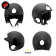 Charger l'image dans la galerie, G-drop blanc - kit sticker de 4 autocollants retro réfléchissants goutte d'eau casque moto 3M homologués (vue jour B)
