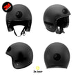 Charger l'image dans la galerie, G-eightball noir - kit sticker de 4 autocollants retro réfléchissants boule billard numéro 8 casque moto 3M homologués (vue jour B)