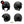 Charger l&#39;image dans la galerie, G-eightball noir - kit sticker de 4 autocollants retro réfléchissants boule billard numéro 8 casque moto 3M homologués (vue jour B)
