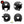 Charger l&#39;image dans la galerie, G-heart8bit blanc - kit sticker de 4 autocollants retro réfléchissants cœur casque moto 3M homologués (vue jour B)
