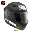Charger l'image dans la galerie, G-JAPAN blanc - kit sticker de 4 autocollants retro réfléchissants drapeau Japon empire soleil levant casque moto 3M homologués (vue jour A)