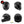 Charger l&#39;image dans la galerie, G-JAPAN noir - kit sticker de 4 autocollants retro réfléchissants drapeau Japon empire soleil levant casque moto 3M homologués (vue jour B)
