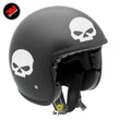Charger l'image dans la galerie, G-skullHD1 blanc - kit sticker de 4 autocollants retro réfléchissants crane tete de mort biker harley davidson casque moto 3M homologués (vue jour A)