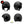 Charger l&#39;image dans la galerie, G-skullHD2 noir - kit sticker de 4 autocollants retro réfléchissants crane tete de mort biker harley davidson bar end shield casque moto 3M homologués (vue jour B)
