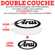 Charger l'image dans la galerie, S-ARAI 3 logos sur mesure - kit sticker de 4 autocollants retro réfléchissants casque moto 3M homologués (explication technique double couche)
