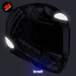 Charger l'image dans la galerie, S-HJC 3 logos sur mesure - kit sticker de 4 autocollants retro réfléchissants casque moto 3M homologués (vue nuit A)