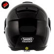Charger l'image dans la galerie, S-SHOEI NEOTEC logo - kit sticker de 4 autocollants retro réfléchissants casque moto 3M homologués (vue jour B)