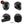 Charger l&#39;image dans la galerie, B-92x20 noir - kit sticker de 4 autocollants retro réfléchissants casque moto 3M homologués (vue jour B)
