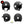 Charger l&#39;image dans la galerie, B-KROSS ROUNDED blanc - kit sticker de 4 autocollants retro réfléchissants casque moto 3M homologués (vue jour B)
