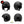 Charger l&#39;image dans la galerie, G-biker1small noir - kit sticker de 4 autocollants retro réfléchissants biker harley davidson casque moto 3M homologués (vue jour B)
