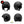Charger l&#39;image dans la galerie, G-biker2small noir - kit sticker de 4 autocollants retro réfléchissants biker harley davidson casque moto 3M homologués (vue jour B)
