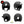Charger l&#39;image dans la galerie, G-bubble blanc - kit sticker de 4 autocollants retro réfléchissants bulle ronde casque moto 3M homologués (vue jour B)
