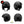 Charger l&#39;image dans la galerie, G-drop noir - kit sticker de 4 autocollants retro réfléchissants goutte d&#39;eau casque moto 3M homologués (vue jour B)
