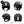 Charger l&#39;image dans la galerie, G-flamingball blanc - kit sticker de 4 autocollants retro réfléchissants boule flammes casque moto 3M homologués (vue jour B)
