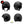 Charger l&#39;image dans la galerie, G-heart1 noir - kit sticker de 4 autocollants retro réfléchissants cœur casque moto 3M homologués (vue jour B)
