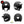 Charger l&#39;image dans la galerie, G-heart2 blanc - kit sticker de 4 autocollants retro réfléchissants cœur casque moto 3M homologués (vue jour B)
