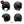 Charger l&#39;image dans la galerie, G-KAT noir - kit sticker de 4 autocollants retro réfléchissants chat casque moto 3M homologués (vue jour B)
