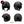 Charger l&#39;image dans la galerie, G-KHAMSA noir - kit sticker de 4 autocollants retro réfléchissants main fatma fatima porte bonheur casque moto 3M homologués (vue jour B)
