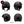 Charger l&#39;image dans la galerie, G-skullHD1 noir - kit sticker de 4 autocollants retro réfléchissants crane tete de mort biker harley davidson casque moto 3M homologués (vue jour B)
