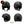 Charger l&#39;image dans la galerie, G-skullpunish2 noir - kit sticker de 4 autocollants retro réfléchissants crane tete de mort punisher biker harley davidson casque moto 3M homologués (vue jour B)
