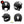Charger l&#39;image dans la galerie, G-skullpunish2 blanc - kit sticker de 4 autocollants retro réfléchissants crane tete de mort punisher biker harley davidson casque moto 3M homologués (vue jour B)
