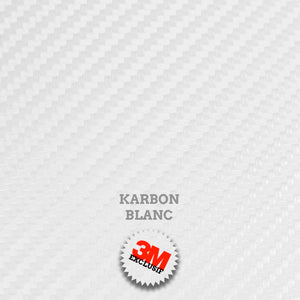 plak feuille A4 A5 vinyle 3M imitation carbone blanc covering auto moto