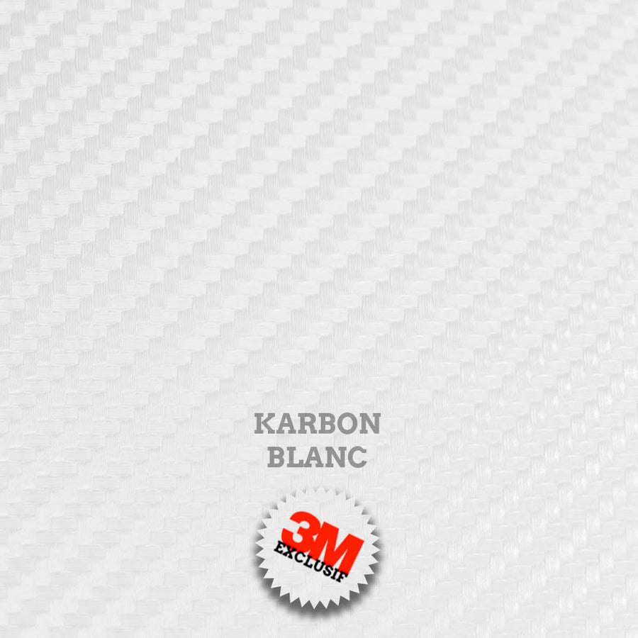 plak feuille A4 A5 vinyle 3M imitation carbone blanc covering auto moto