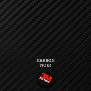 plak feuille A4 A5 vinyle 3M imitation carbone noir covering auto moto