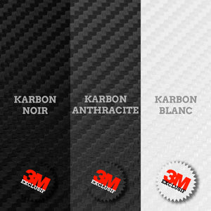 plak feuille A4 A5 vinyle 3M imitation carbone (variations couleurs) covering auto moto
