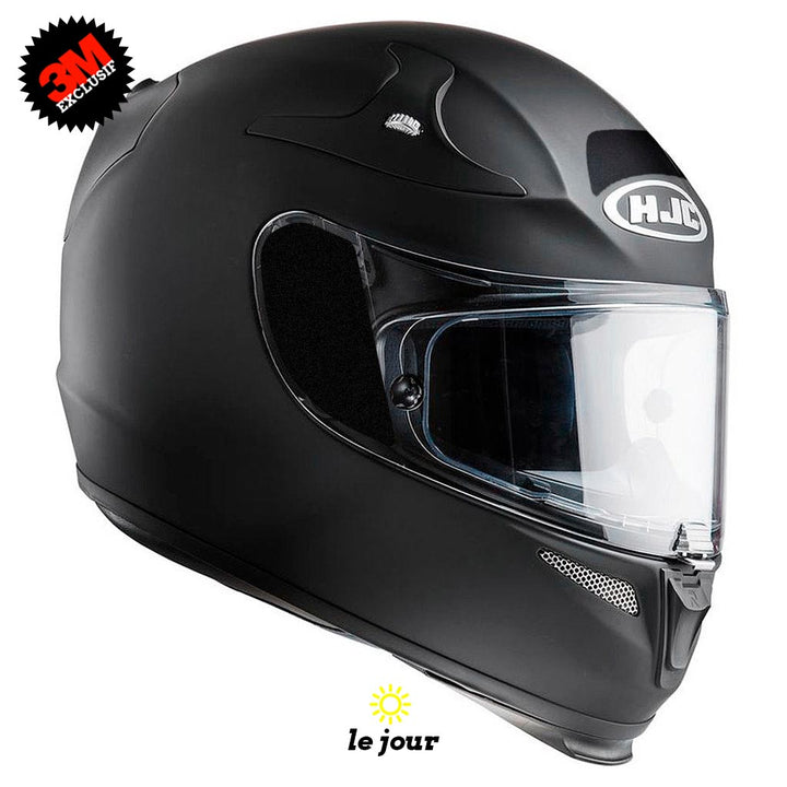 S-HJC rpha 10 plus noir - kit sticker de 4 autocollants retro réfléchissants casque moto 3M homologués (vue jour A)