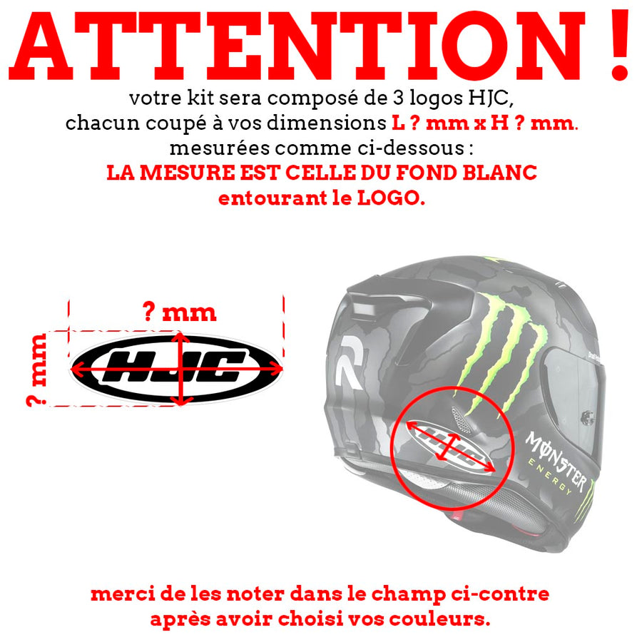 S-HJC 3 LOGOS sur mesure